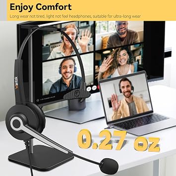 Wantek USB & USB-C Computer Headset with Noise Cancelling Mic（681）