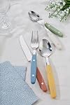 ANNOVA Silverware Set 20 Pieces Stainless Steel Color Handle with Rivet/Retro Flatware (Mix morandi, 20 Pieces)