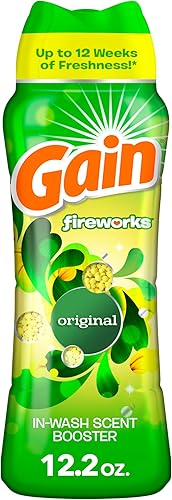 Gain Fireworks - Cuentas de refuerzo de aroma en lavado, original, 12.2 onzas