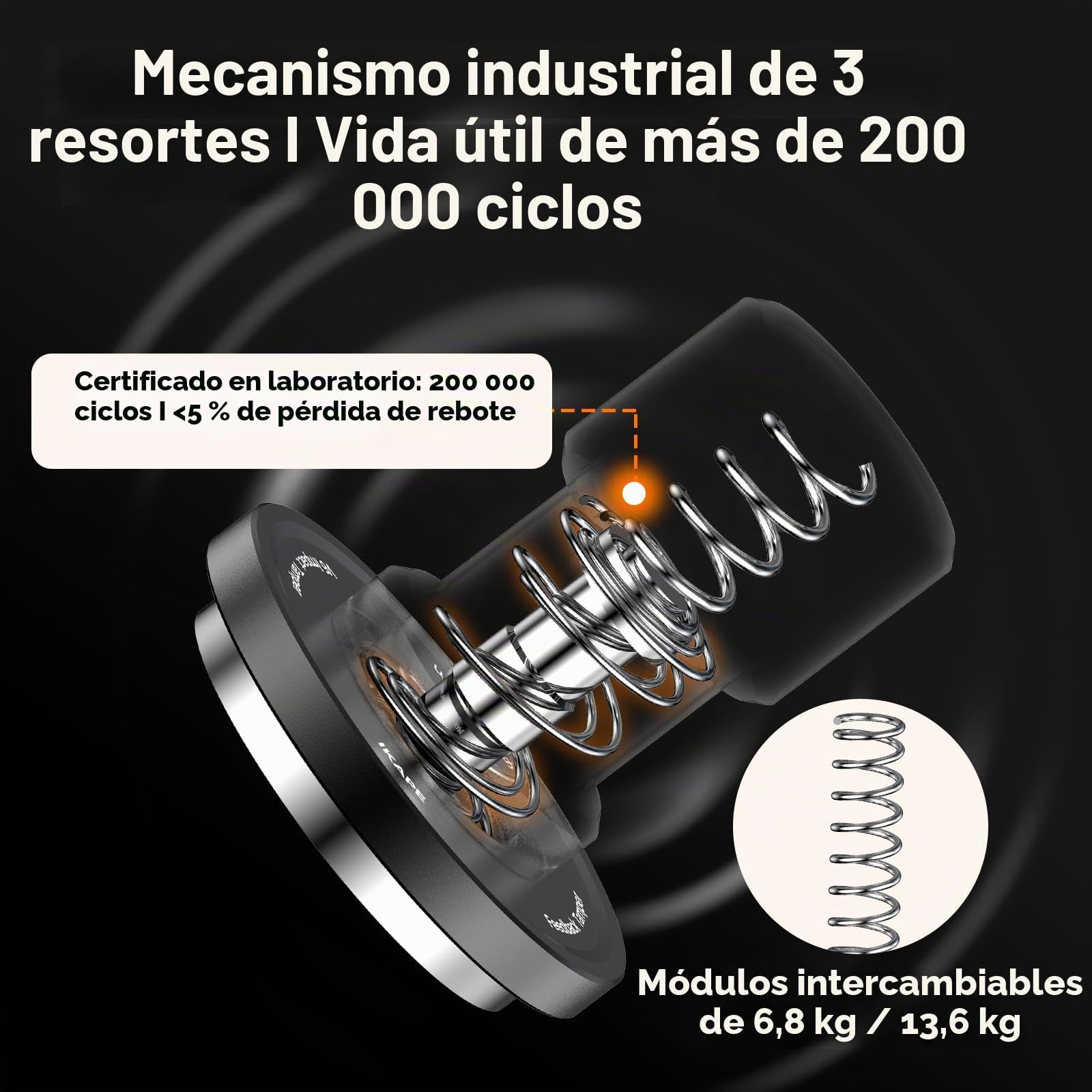 IKAPE Prensador de café expreso de 58,35 mm V6 Impact con retroalimentación acústica, muelles intercambiables (15 lb/30 lb), prensador plano con sistema de triple resorte, apto para portafiltros de 58
