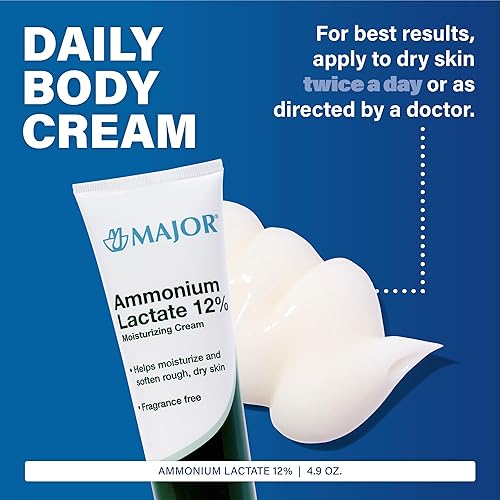 Miniatura 2 de Major Crema hidratante de lactato de amonio 12% - Crema de ácido láctico - Ayuda a hidratar, suavizar y exfoliar la piel áspera y seca, sin