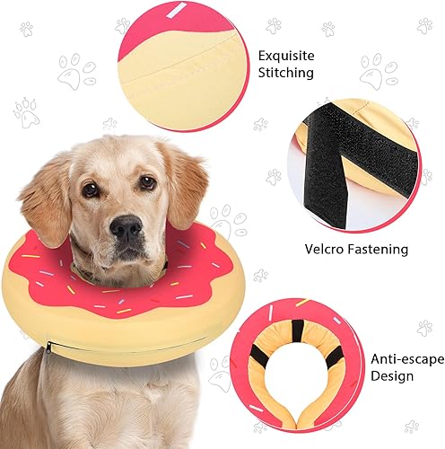 Miniatura 78 de MIDOG Inflatable Dog Cone Alternative for After Surgery - Soft Protective Donut Collar Prevents Licking, Comfortable Recovery E-Collar Alternative