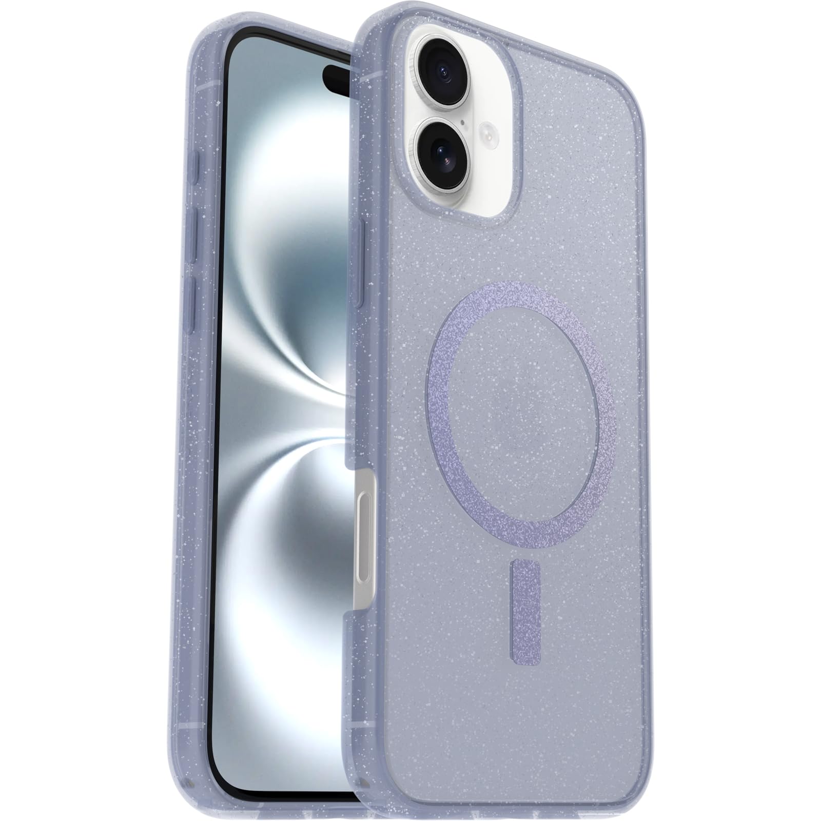 OtterBox Symmetry Series Clear MagSafe transparente Hülle für iPhone 16 Plus, stoßfest, sturzsicher, schützende Hülle, 3X getestet nach Militärstandard, Purple