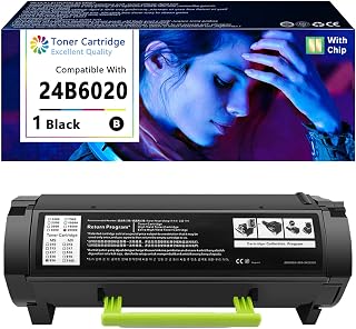 24B6020 Black High Yeild Toner Cartridge Compatible for Lexmark 24B6020 Toner for Lexmark XM7155 XM7155X XM7163 XM7163X XM7170 XM7170X Printers(1Pack,35,000 Pages)