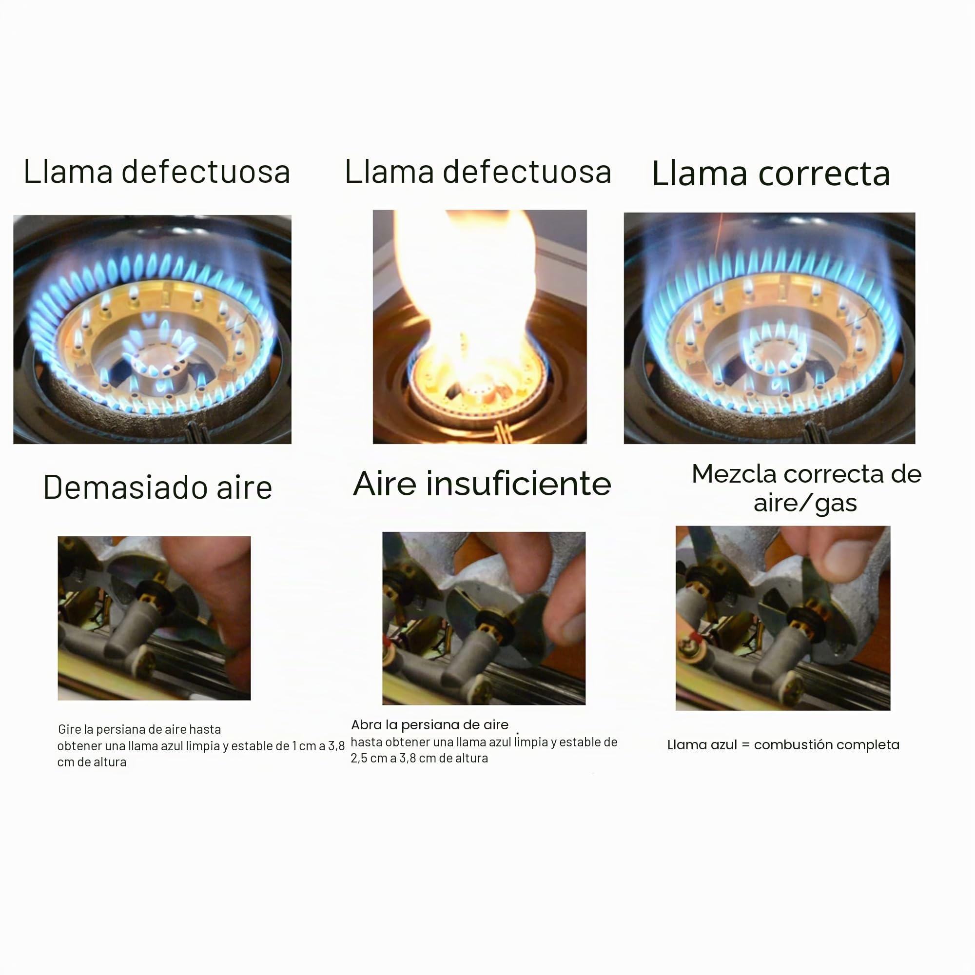NJ NSD-3 Cocina portátil de GLP - Estufa de 3 quemadores para uso en interiores 8.0kW WOK