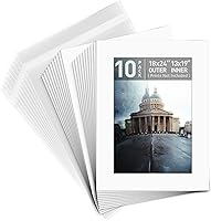 Vista 12 de Golden State Art, Kit de alfombrillas precortadas para fotos, mate de corte biselado de núcleo blanco, tableros de respaldo y bolsas transparentes