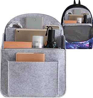 Rucksack Organizer Insert - Felt Storage Divider, Multi-Pocket Backpack Liner | Adjustable Travel Bag Organizer, Compact Insert With Separate Compartments And Quick Access For Shoulder Bags