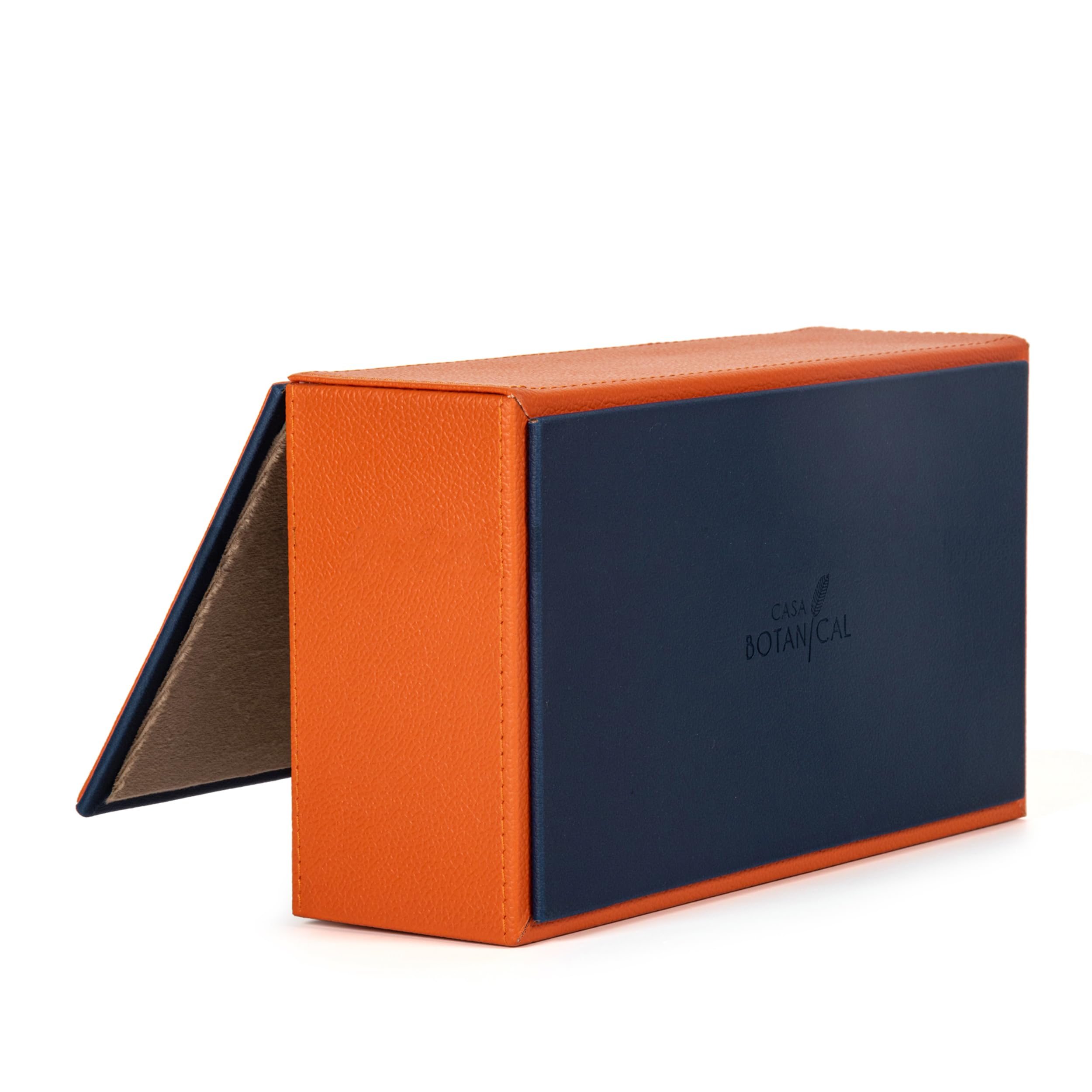 2.CASA BOTANICAL Leather Car Tissue Box & Tea Coasters Combo - Set of 2 (Orange) | Napkin Holder & Tissue Dispenser for Cars, Office, Dining Room, Home Decor 3