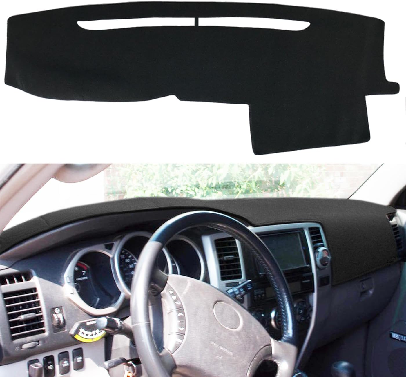 Dash Cover Mat Pad for Toyota 4Runner 2003 2004 2005 2006 2007 2008 2009 Dashboard Cover Pad Cap Carpet Protector (Black) Y17