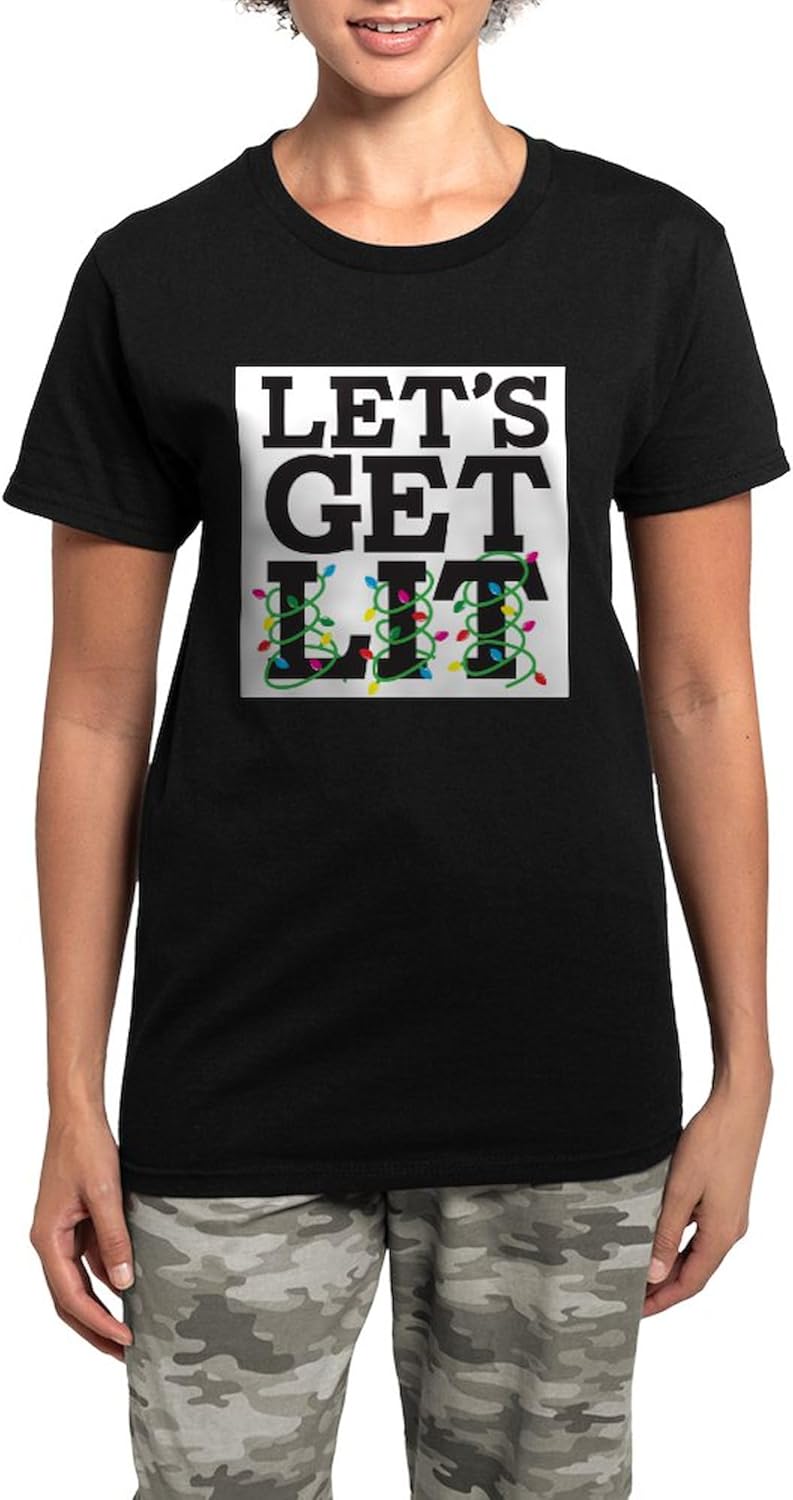 CafePress Lets Get Lit Pajamas Womens Novelty PJ Sleepwear