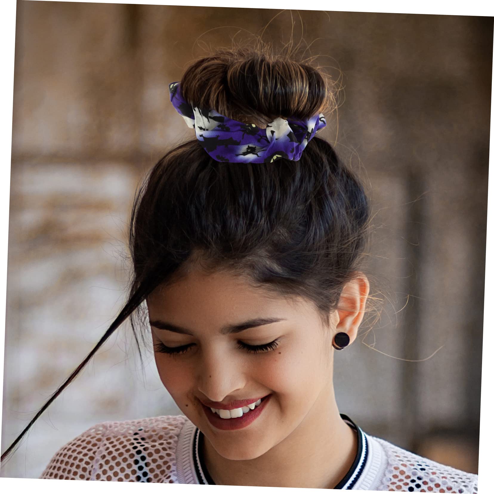 FRCOLOR 4 Set Di Fasce Per Elastiche Spesse Per Donne Fermagli Per Di Halloween Elastici Per Scrunchies Elastici Per A Spirale 12 Pezzi*4