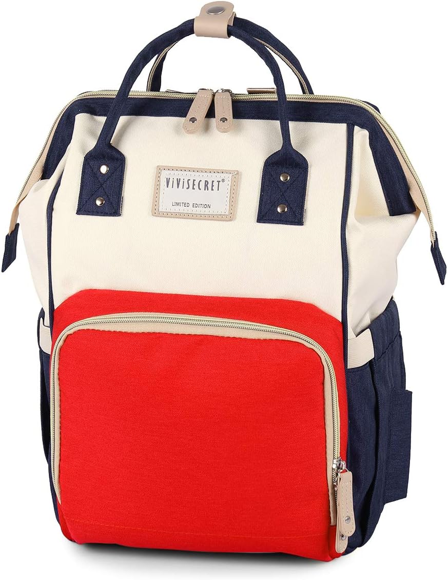 Multifunction Baby Diaper Backpack Bag Unisex Nappy Changing Rucksack Waterproof with Pushchair Straps Change Bag Backpack for Mum Dad (Royal Blue)