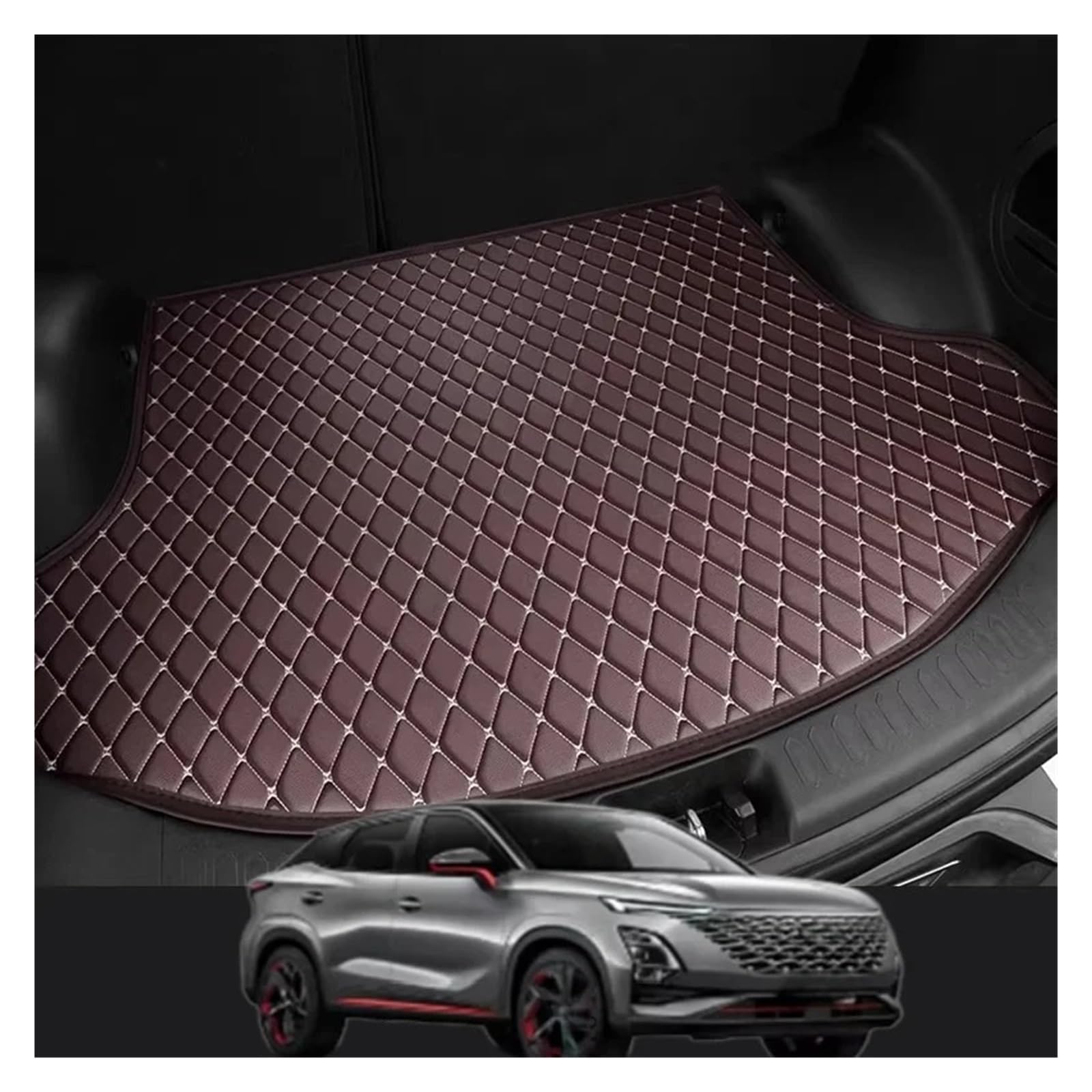 Auto Fussmatte Für Chery Für OMODA 5 Für C5 FX 2022-2025 Mikrofaser Leder Kofferraum Matte Auitcase Innen Zubehör