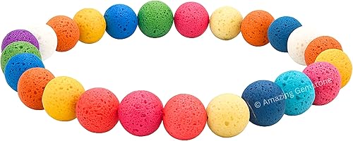 Miniatura 410 de Amazing Gemstone Pulsera de cristal para mujeres y hombres, pulsera de cristal curativo de protección, pulsera elástica con cuentas de piedras