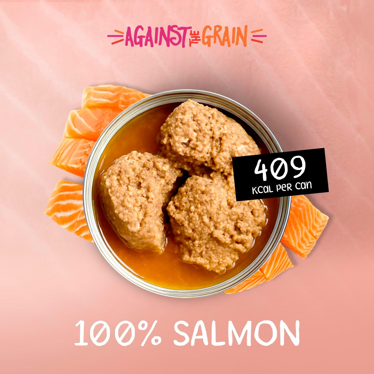 Evanger's Against The Grain Nothing Else! 100% Salmon Dog Food – 12 Count, 11 oz Each – Single-Ingredient Meatball Texture in Natural Broth – Wet Dog Food – Grain & Gluten Free - Image 5