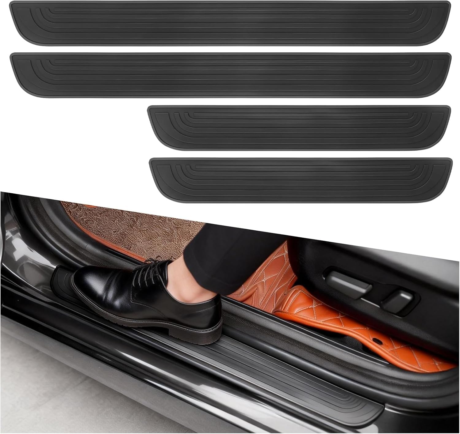 Woniyal Car Door Sill Protector for Peugeot Rifter L2 5-Sitze 2019-2024