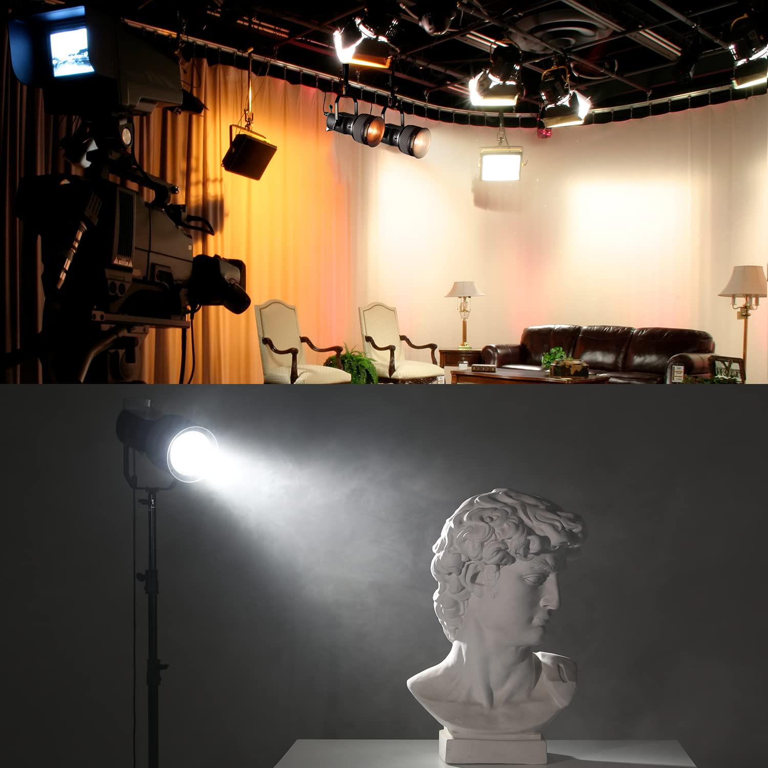 GVM F40 Objectif Fresnel avec Bowens Monture, Objectif Lumière Vidéo COB, éclairage à sortie Continue pour le Tournage Photographique, Outil de Mise en Forme de l'éclairage pour l'enregistrement vidéo