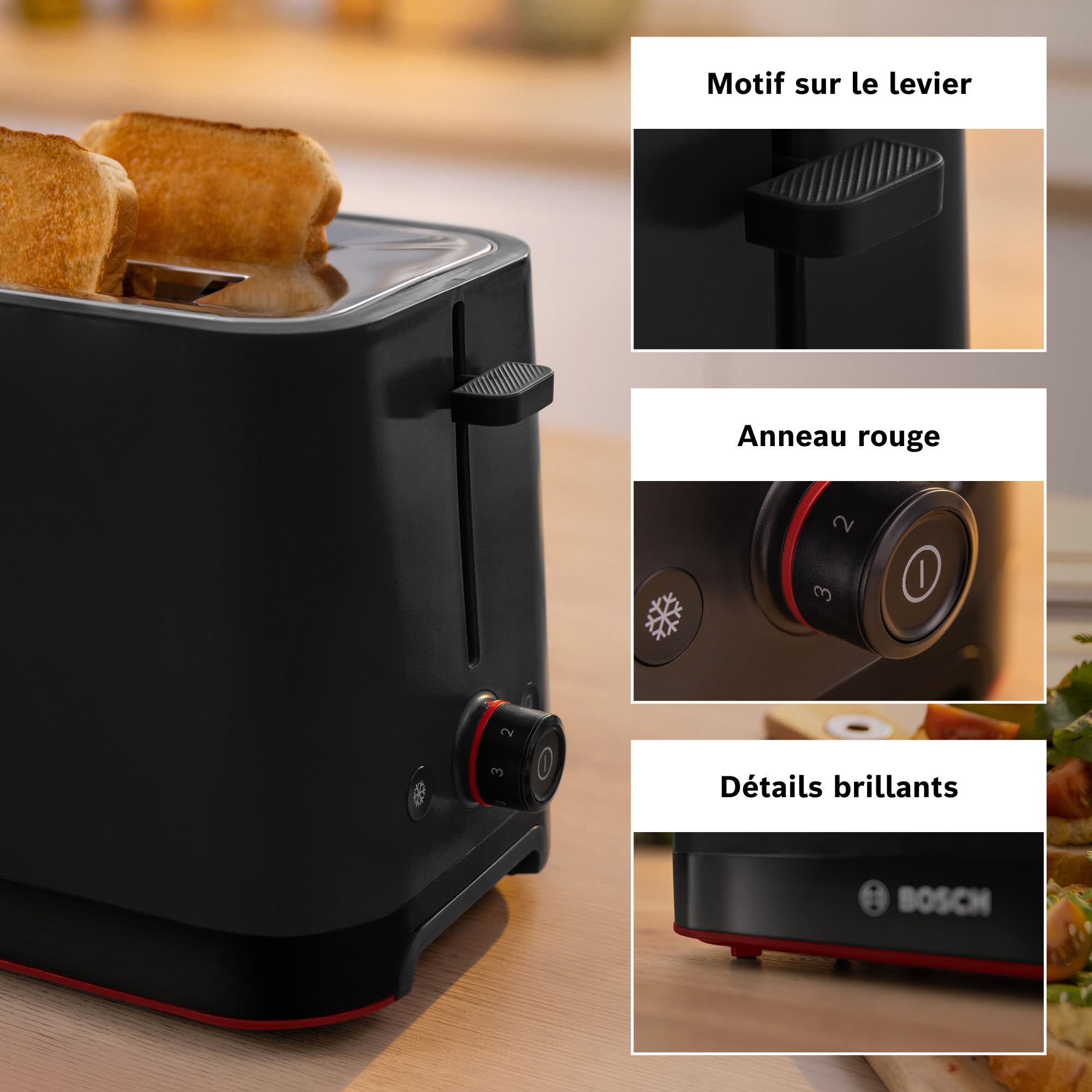 Bosch TAT3M123 MyMoment - Grille-pain,Arrêt automatique