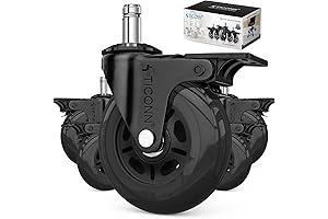 TICONN Caster Wheels: Effortless Office Mobility for Diverse Surfaces