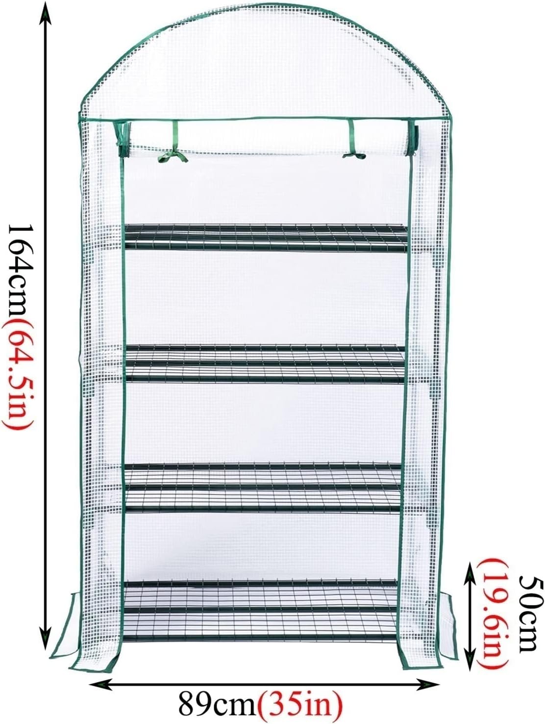 Outdoor Greenhouse,Plastic Warm House,PE Cover with Roll-up Zipper Entry Doors, Garden Plant Hot House,for Patio, Backyard, Nursery, Home Growing ( Color : White )