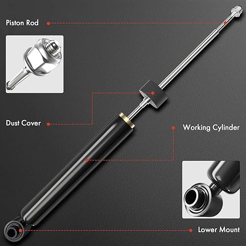 Miniatura 2 de A-Premium Par (2) amortiguadores de amortiguadores traseros compatibles con Mazda 3 2010-2013, 2.0L 2.5L, lado del conductor y del pasajero,