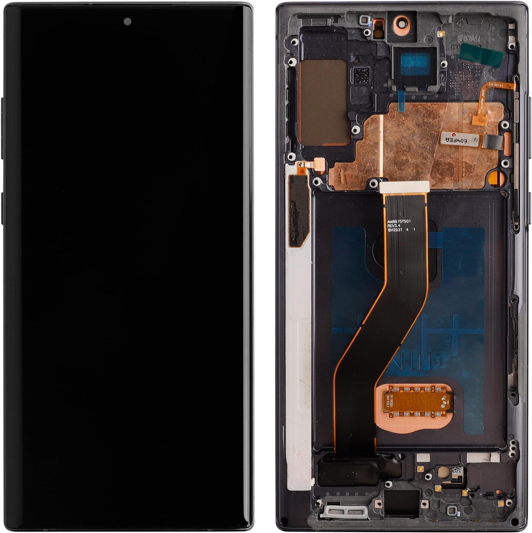 OLED Display Replacement Compatible with Samsung Galaxy Note10+ Note 10 Plus SM-N975U SM-N975F/DS 6.8"（Black with Frame） Touch Screen Digitizer Assembly with Repair Tools