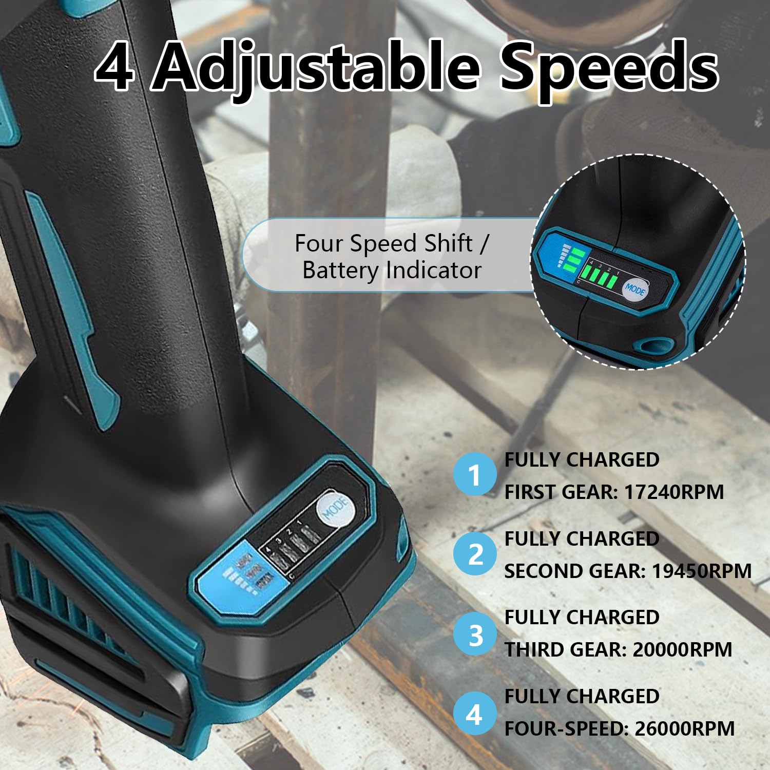 Makita 18V Smerigliatrice Diritta Senza Spazzole 6mm 4 Velocità Variabili