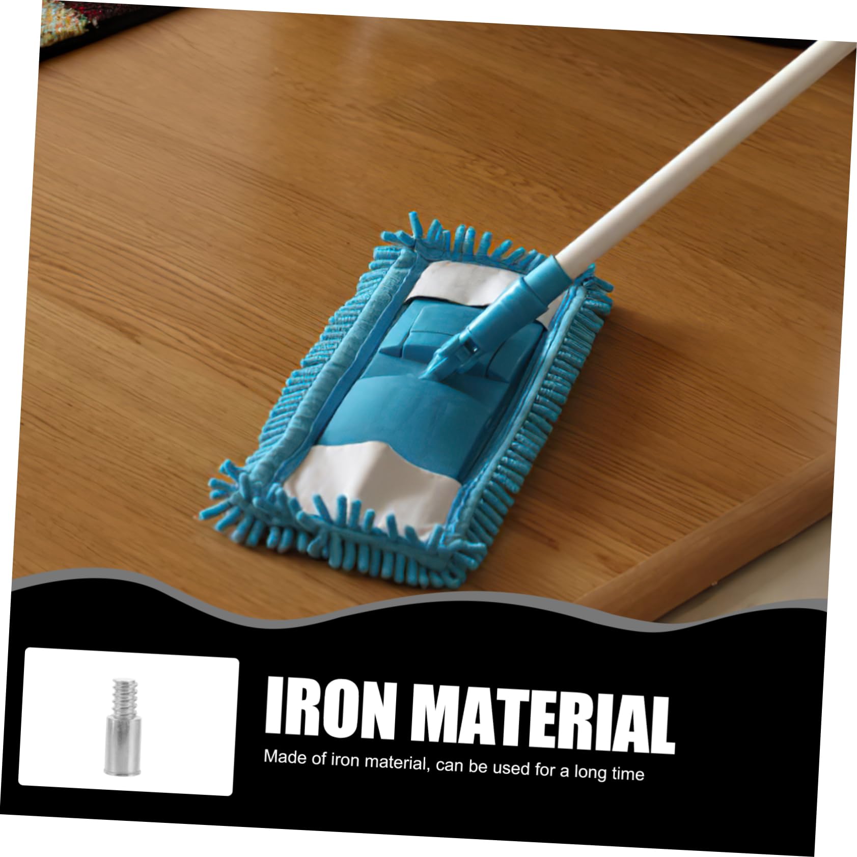 HAWILLOSCH 5pcs Threaded Handle Tips Adapter for Broom Mop Sturdy Threaded End Compatible Various Poles Easy Installation for Household Commercial Cleaning Design