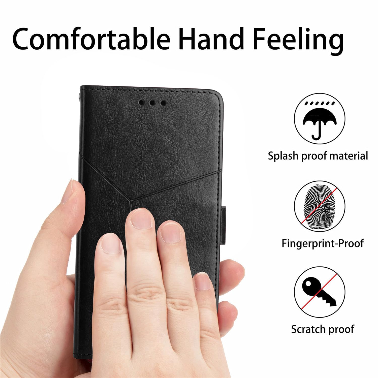 Coque Motorola MOTO G Stylus 5G Avec Anneau Rotatif 360° – HAONANDE Noir, étui Fin Antichoc + Protection écran Incluse