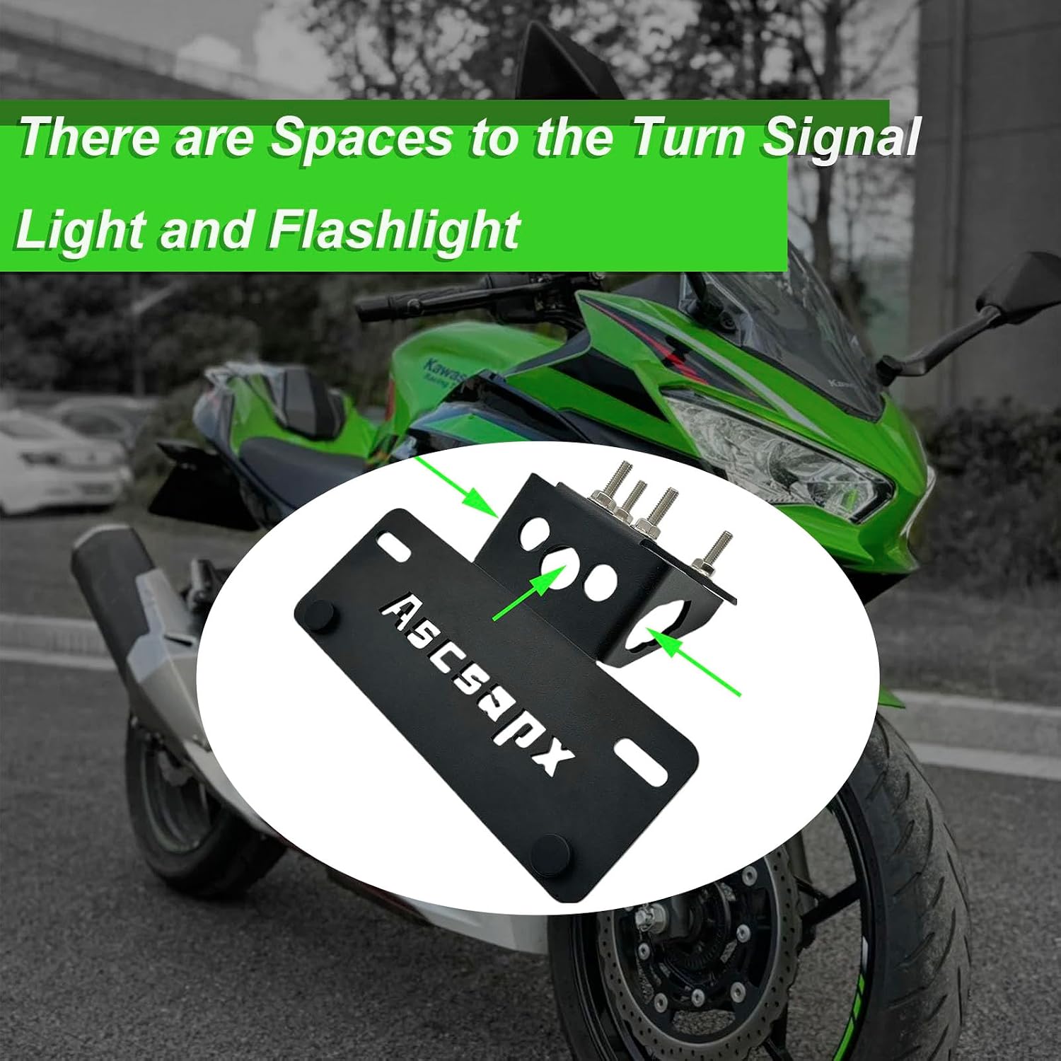Fender Eliminator Kits Ninja 400 Ninja 250 License Plate Bracket Rear License Plate Holder Tail Tidy for Kawasaki Ninja Z400 2018-2023 / Ninja 250 2018-2021 / ninja 500 z500 2024