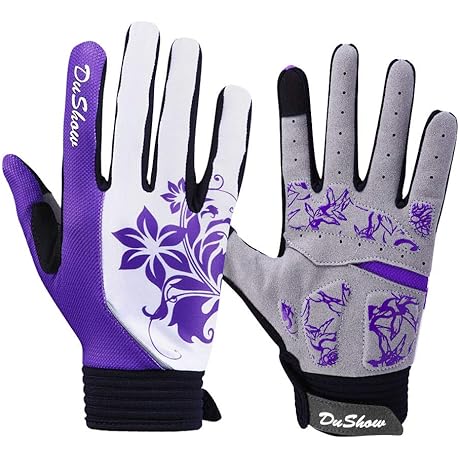 DuShow Cycling Gloves Women Full Finger Mountain Bike Riding Biking Gloves for...