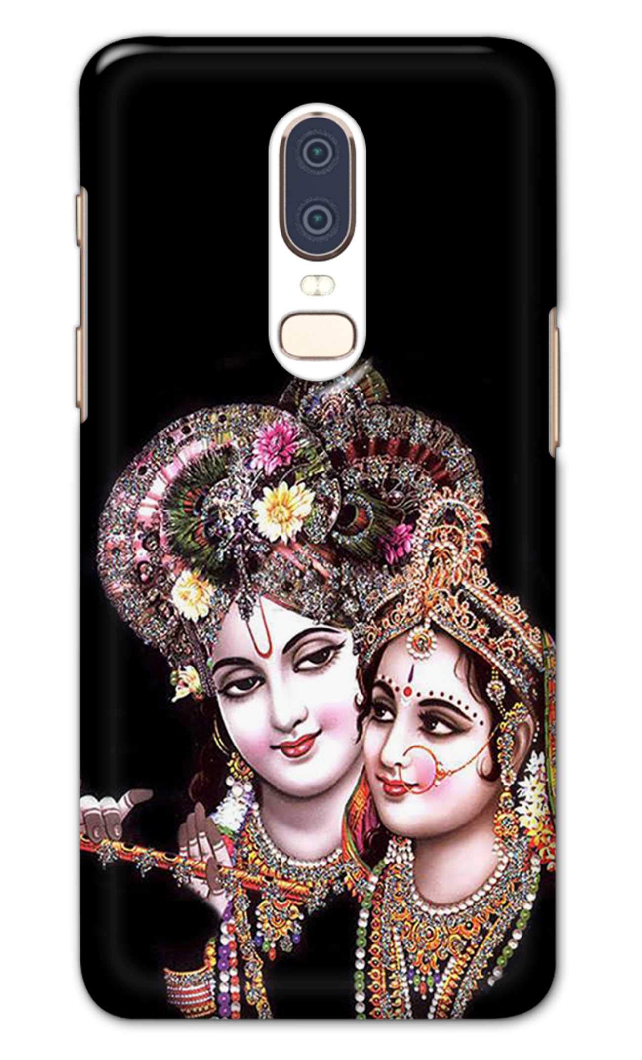 PradhCases Lord Krishna Radha Hindu International God Amazing Flute Printed Designer Hard Back Case Cover for OnePlus 6 -(HT) MSP2004
