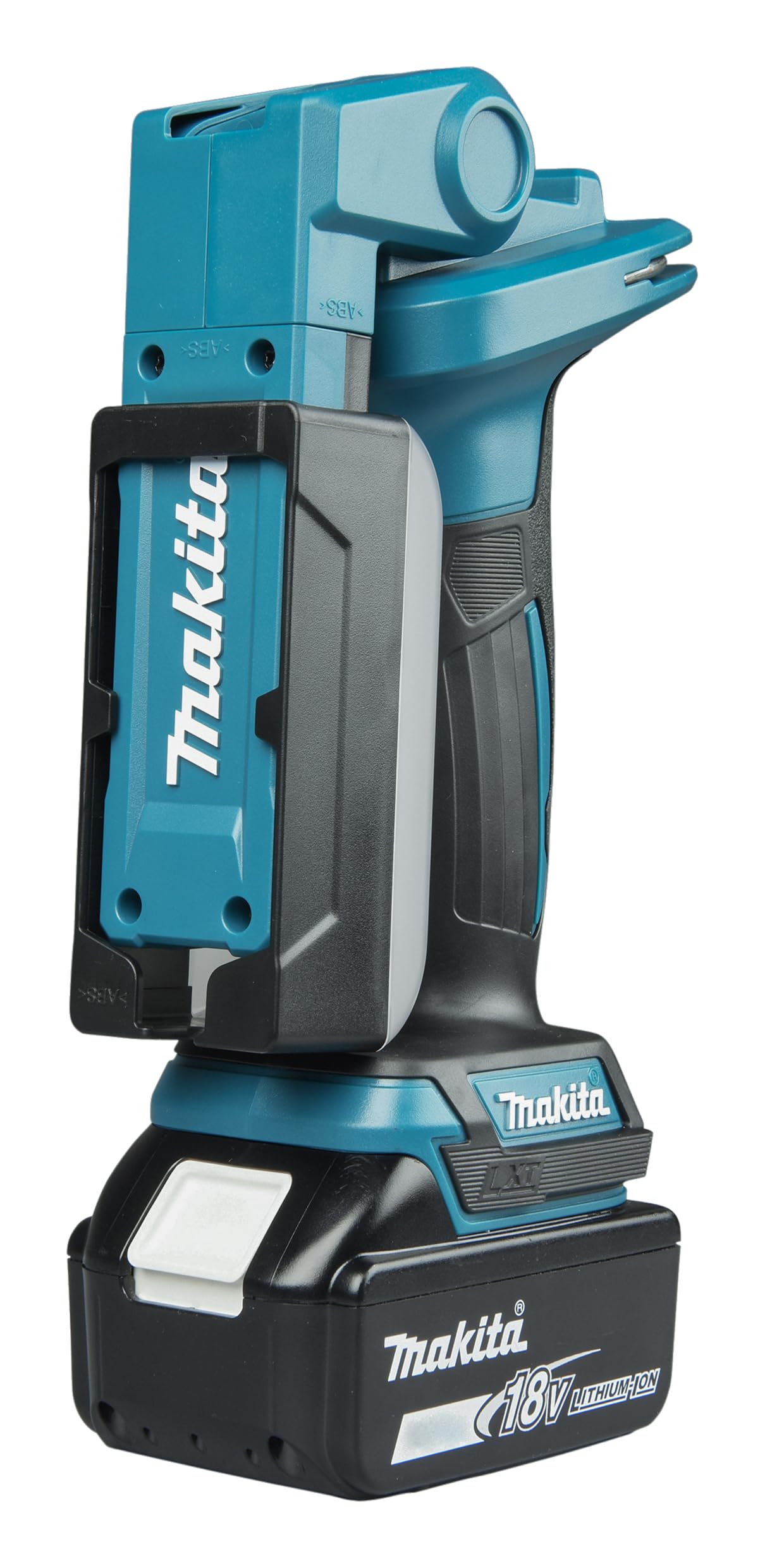Makita DML816X - Lampada da lavoro a batteria a LED, 14,4 V-18 V (senza batteria e caricabatterie), con diffusore, max. 500 lumen, 3 livelli di luminosità, testa luminosa orientabile di 270°
