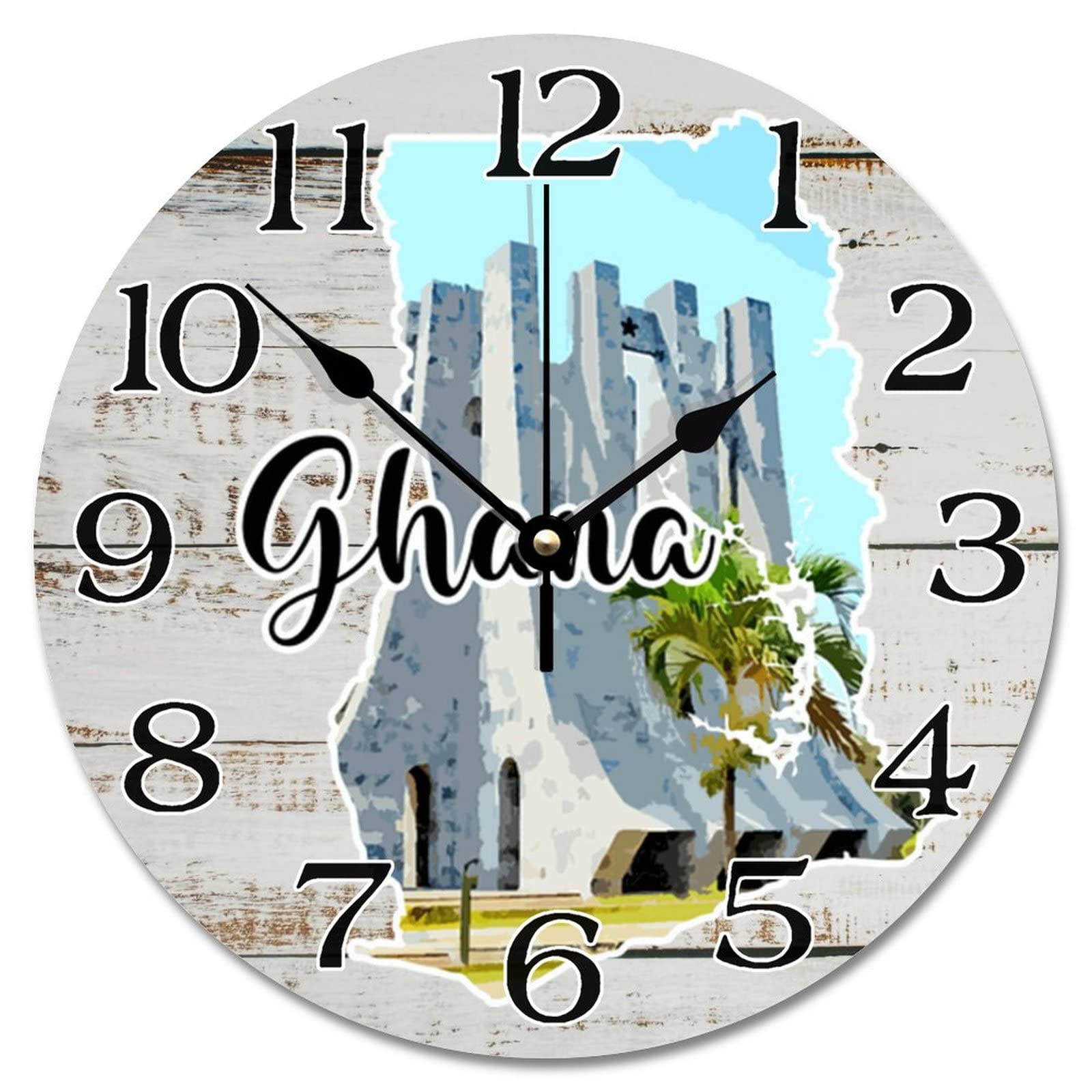 Grande horloge murale analogique à piles avec cadran moderne de 30,5 cm