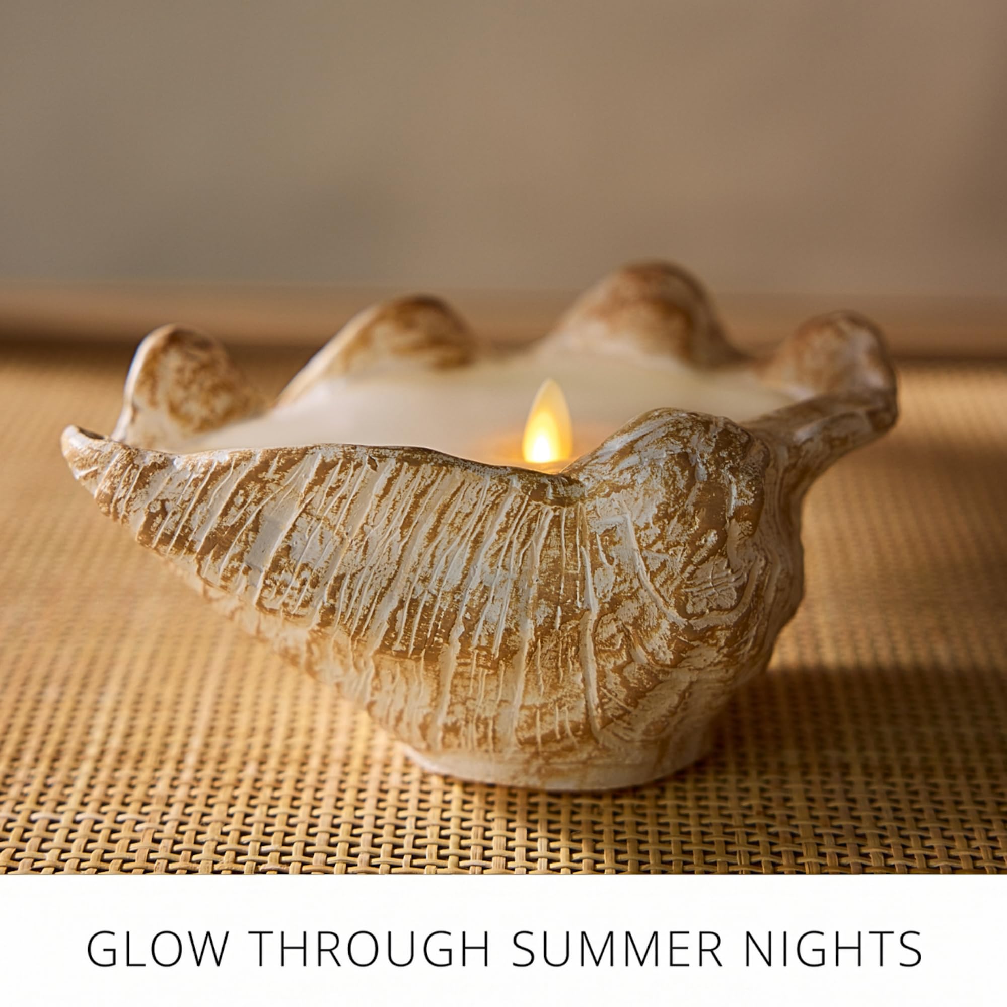 Luminara - Bianco senza fiamma candela Clamshell - 18,8 cm x 9,7 cm