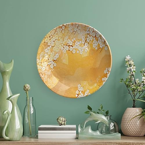 Miniatura 5 de Platos decorativos, adorno con estampado asiático, ramas de árbol de Sakura en flor de cerezo japonés, 6 pulgadas, decoración de pared de cocina,