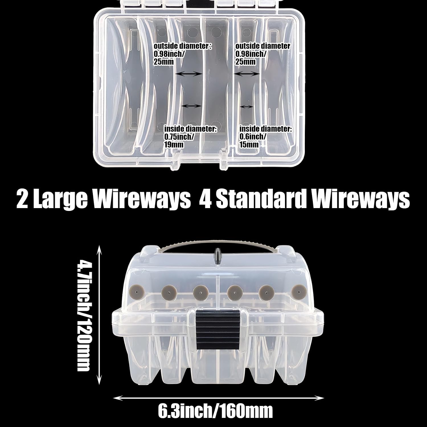Aventik Clear Fishing Line Organizer Built-in Cutter & Silicone Holes 6C/8C Clear Tangle Free Spool Storage Box for Fishing Line Management image 5