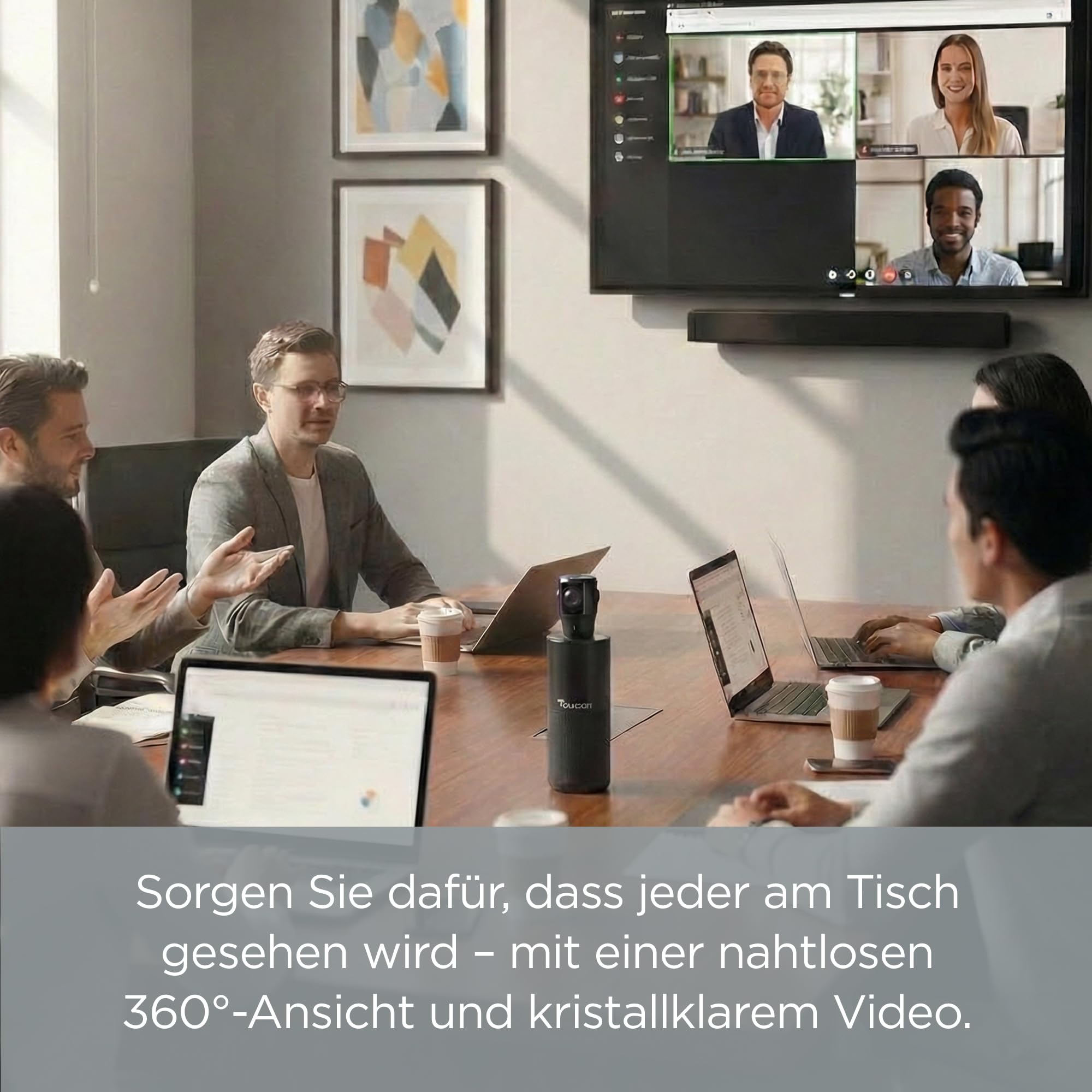 TOUCAN 360° Kamera USB Webkamera für Professionelle Videokonferenzen - Dettaglio