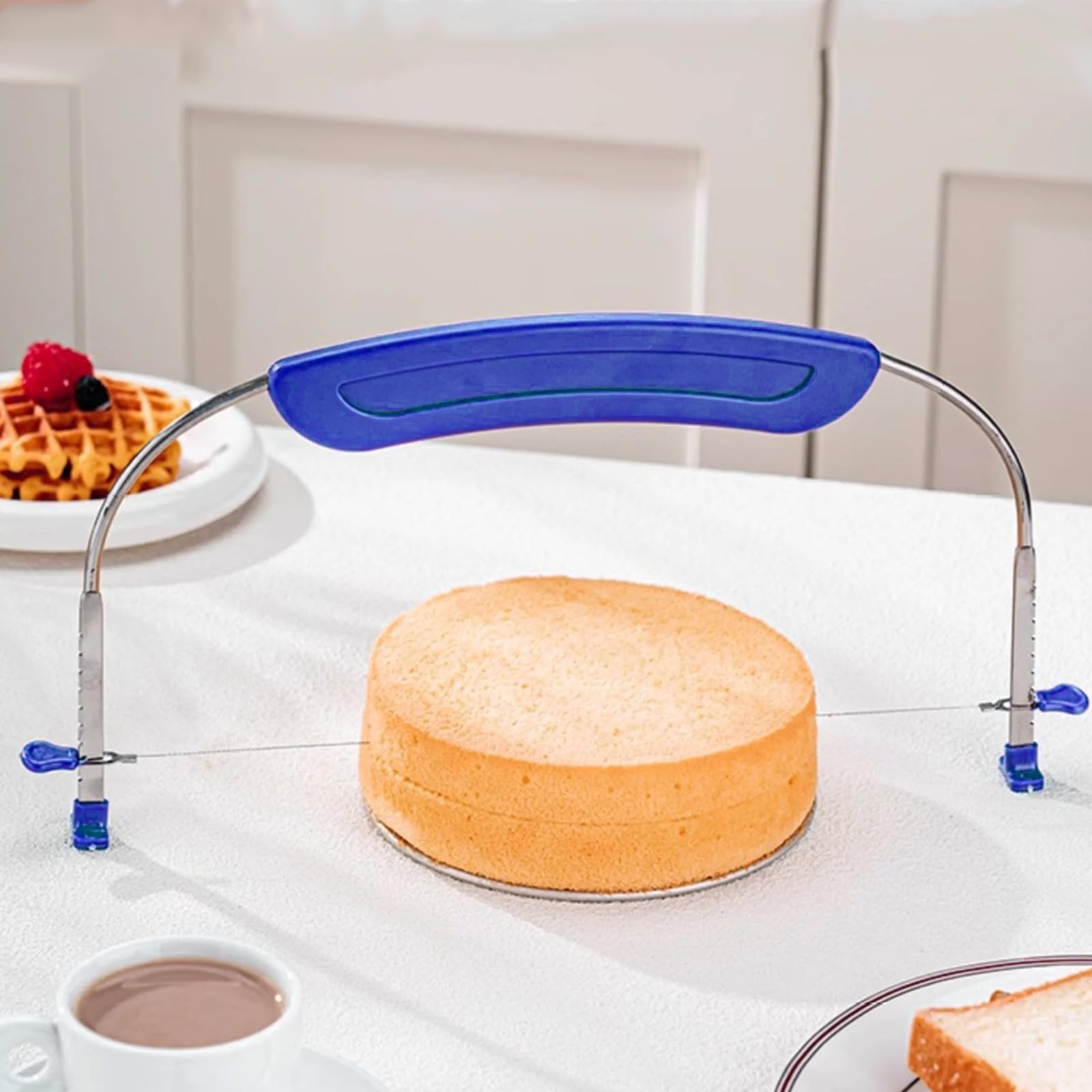 Affettatrice Per Torte Regolabile In Acciaio Inox – Stampo Livellatore Per Strati 16-20 Cm, Utensile Da Pasticceria Per Taglio Preciso E Fai-da-te
