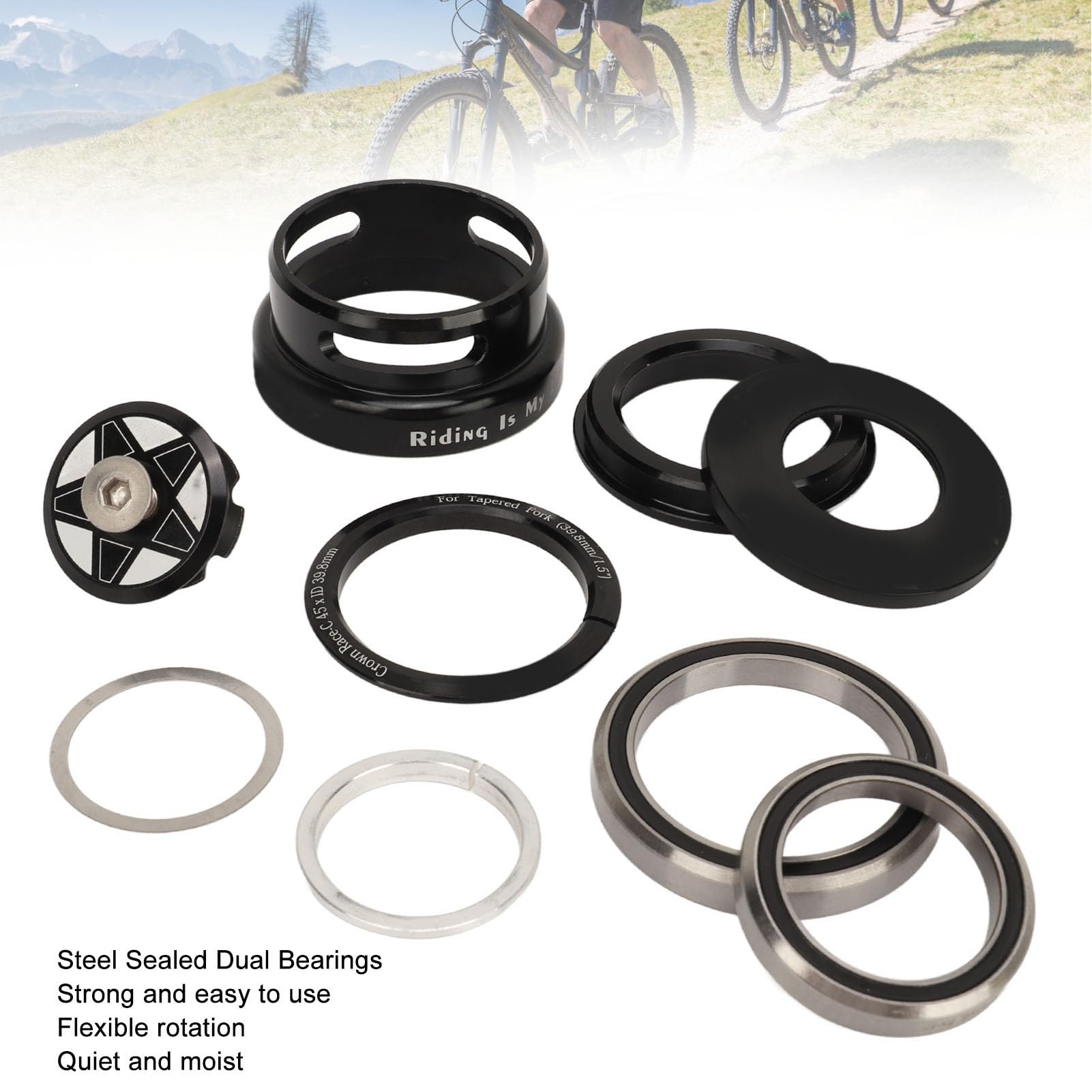 Amazon | 合金バイクフロントフォークステムヘッドセット、CNC細工 Amazon | 合金バイクフロントフォークステムヘッドセット、CNC細工