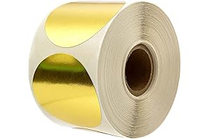 2"Metallic Gold Color Coding Stickers / 500 Round Shiny Gold Foil Labels