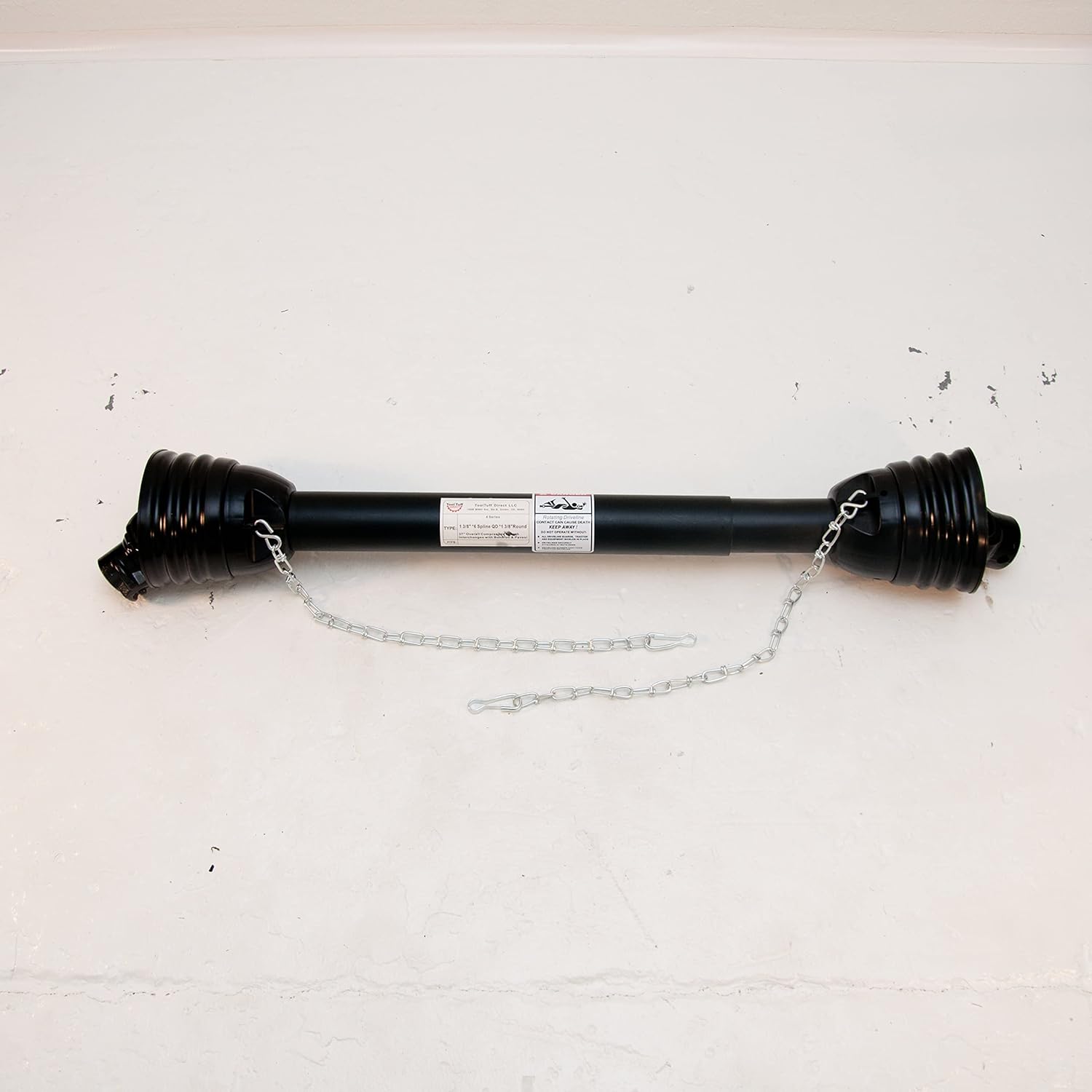 PTO Drive Line, General Purpose/Post Hole Digger,1-3/8" x 6 Spline to 1-3/8" Round, 37" - 50", Series 14