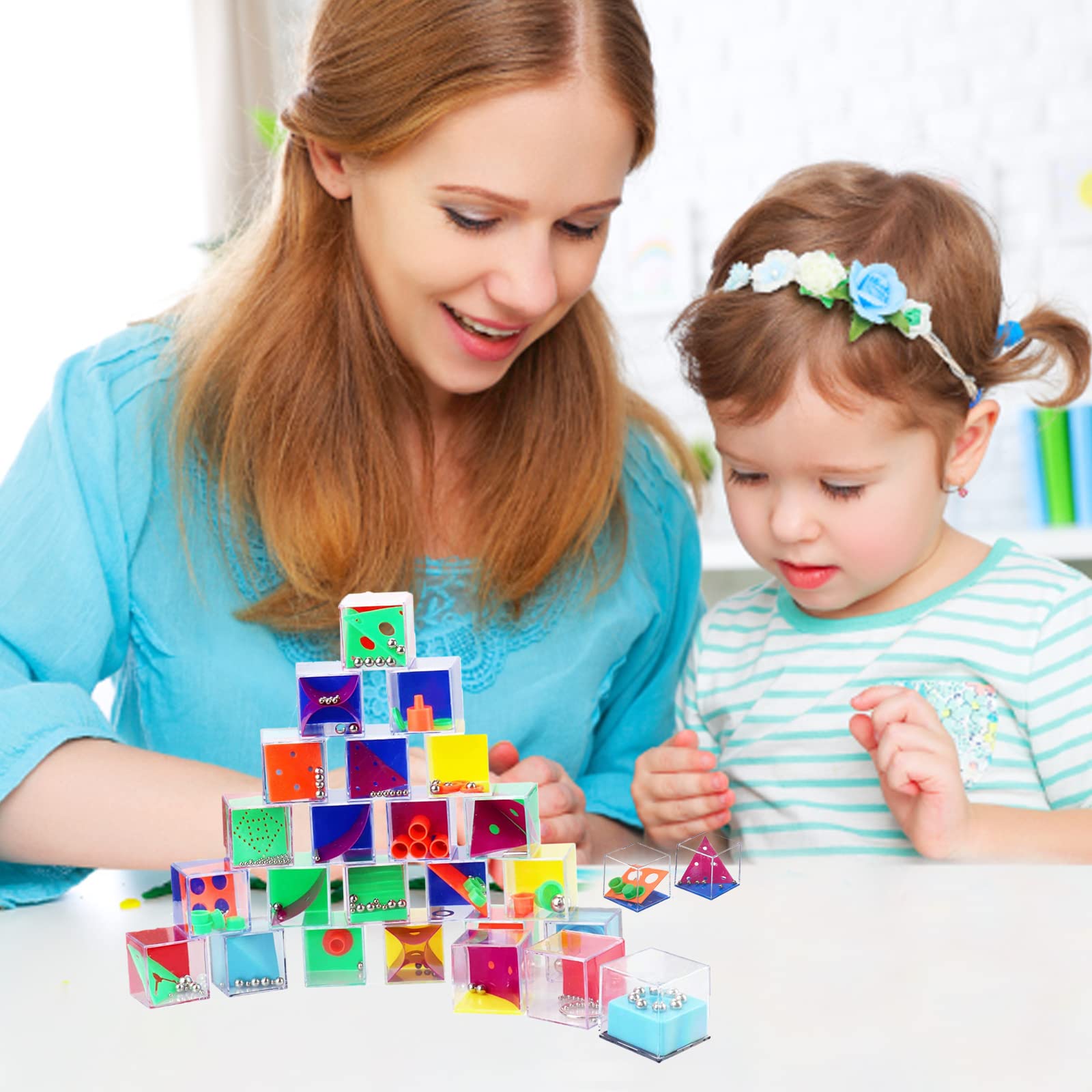 Calendrier De L'Avent Casse-têtes 2024 – 24 Énigmes Métal/PVC – 12 Metal Puzzles + 12 3D Maze – Cadeau Noël
