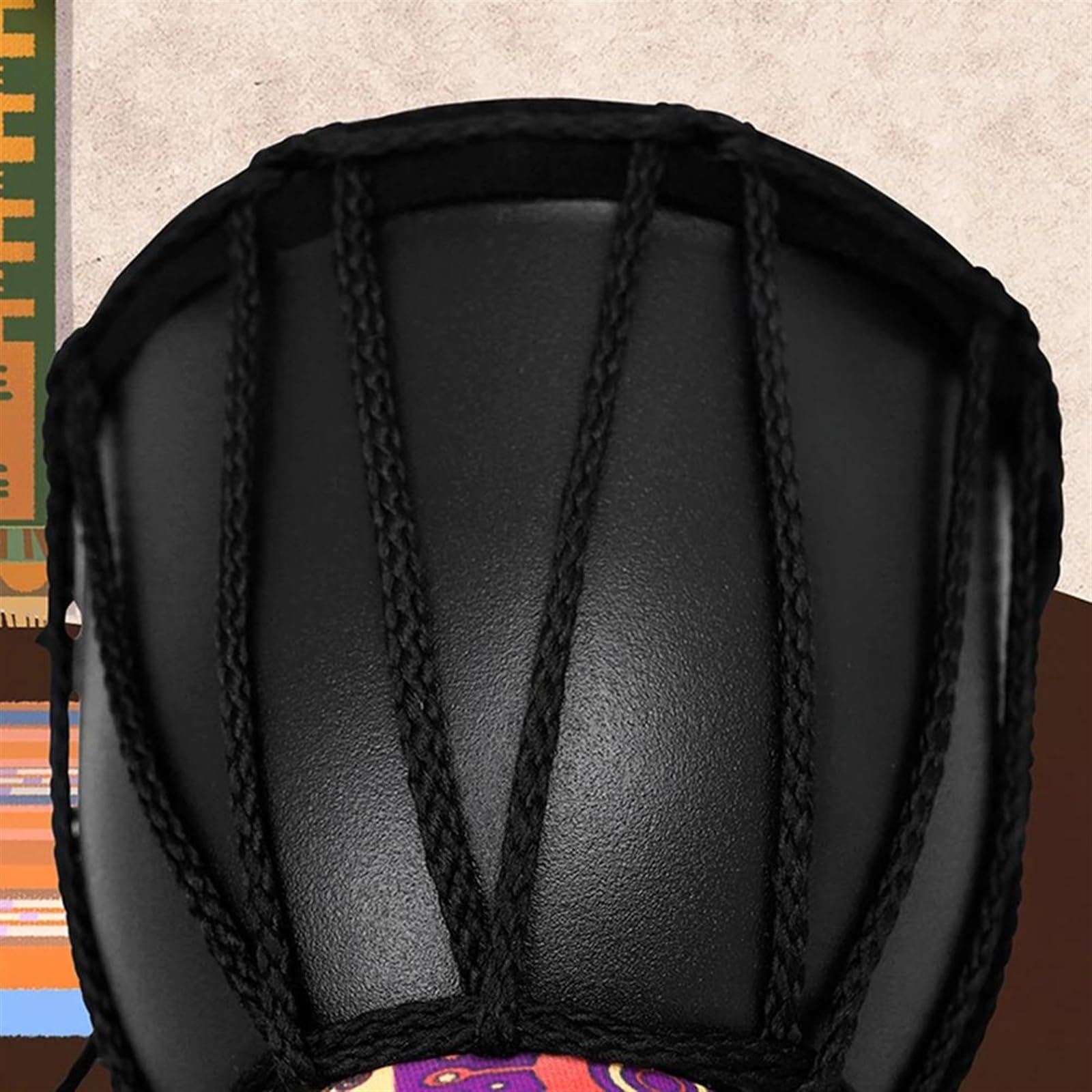 Strumento Musicale A Tamburo A Mano Con Testa Di Tamburo Djembe Dell'Africa Occidentale Colorato Dipinto Da 4 Pollici Strumento a Tamburo Africano (Color : A)