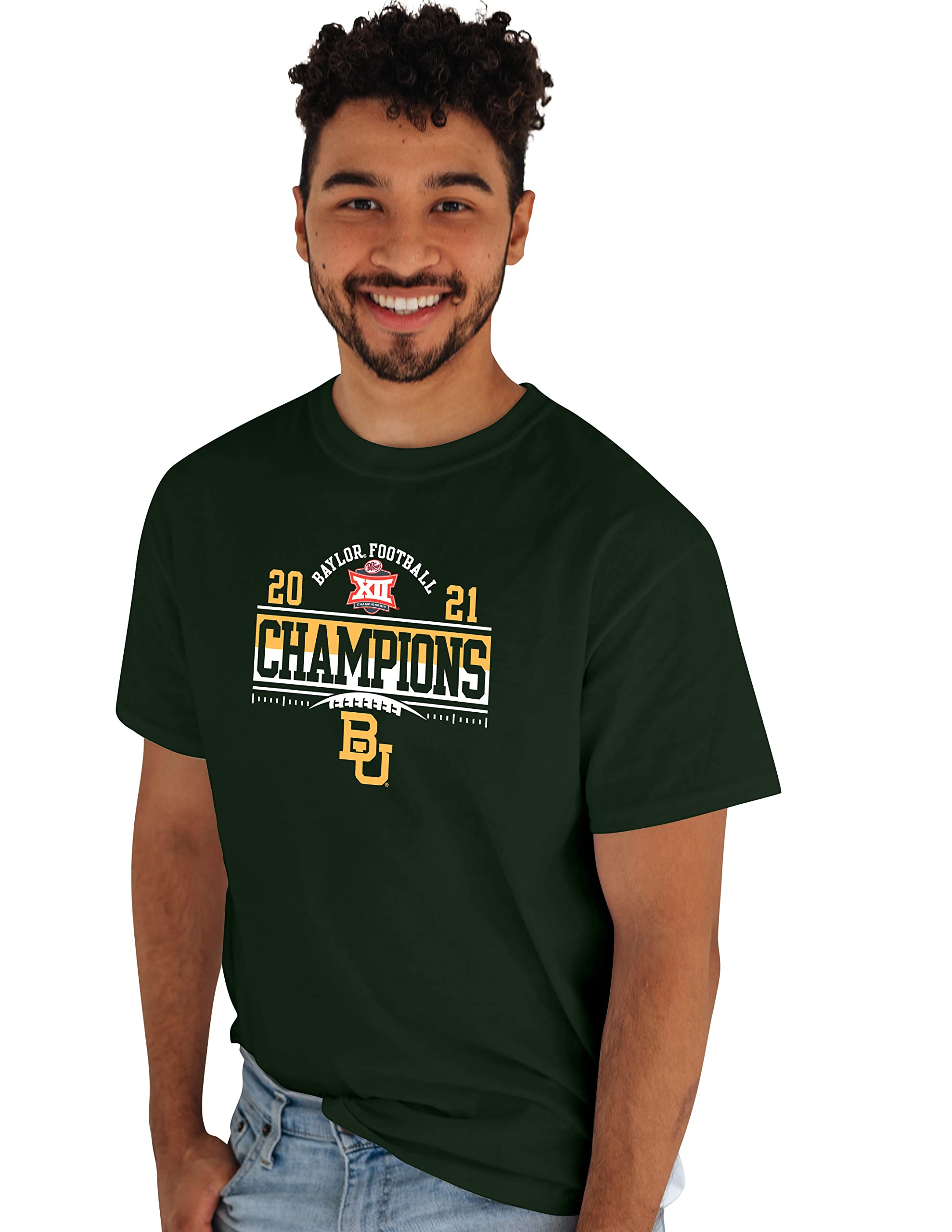 Blue 84mens Ncaa Officially Licensed Baylor Bears Big 12 Champs T-shirt Locker Room 2021 T-Shirt