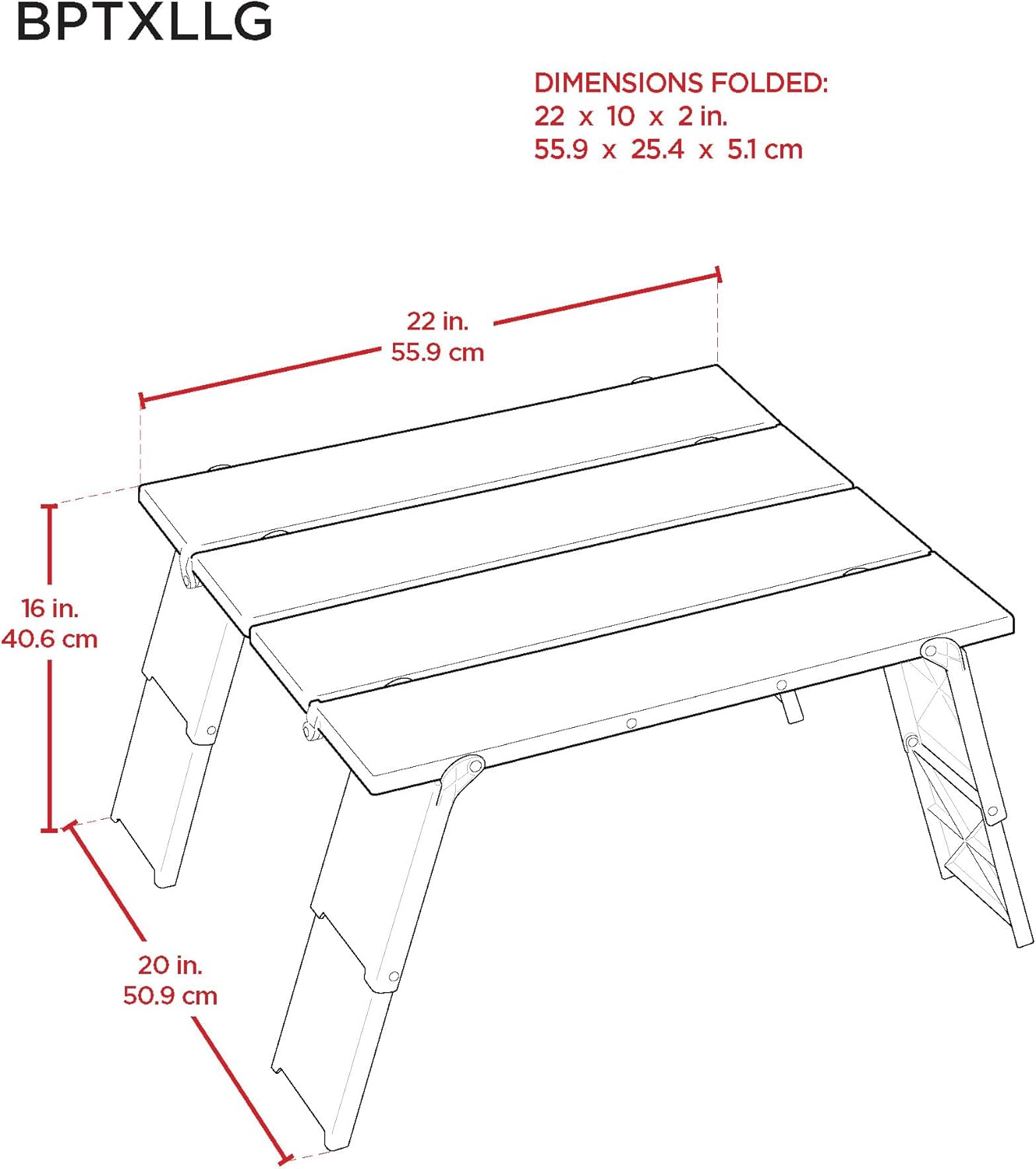 Life is Good Family Portable Outdoor Folding Table with Adjustable Height and Carry Bag for Beach, Camping, 30lb Weight Capacity, 22" x 20" x 16"
