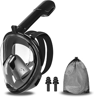 articulo Máscara de Buceo de Cara Completa,180° Vista Máscara Snorkel con Diseño Panorámico,Anti-Vaho Anti-Fuga Máscara de Gafas Compatible con Soporte de Cámara,Diseño Desmontable para Adultos