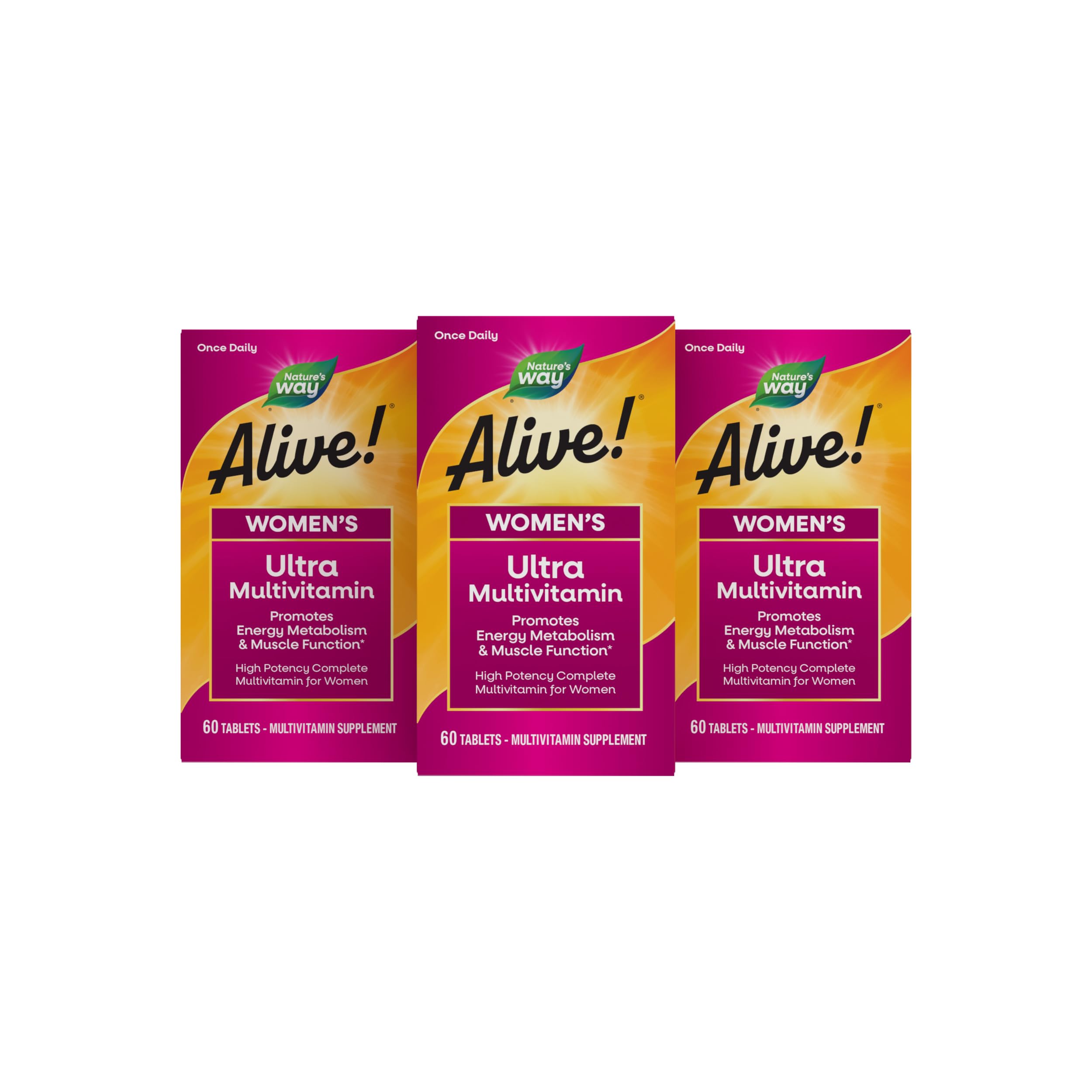 Nature's Way Alive! Women's Ultra Multivitamin, High Potency, 60 ct x3 60 Count (Pack of 3)