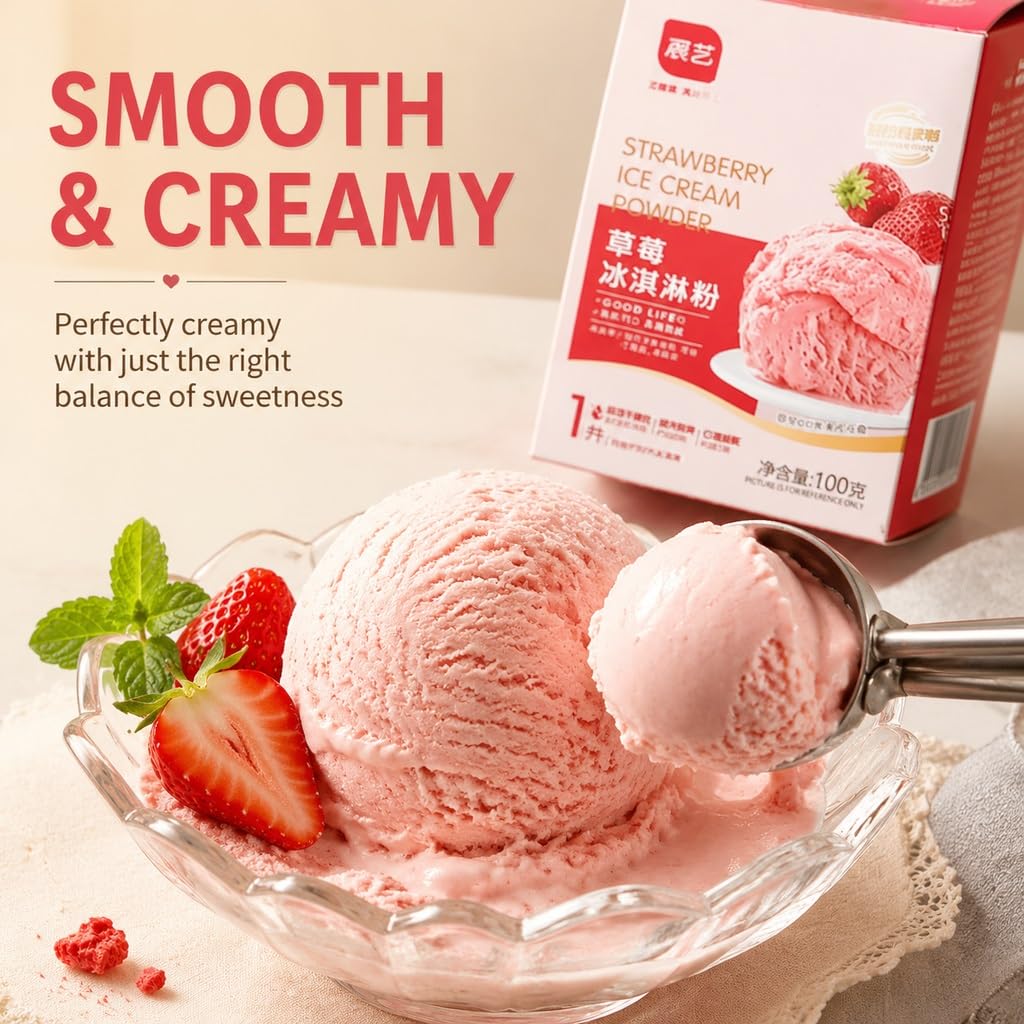 6 Gusti Di Gelato In Polvere Confezione Da 100 G Fai Te Fatto In Casa Facile Preparare Senza Bisogno Macchine Fragola Matcha Cioccolato