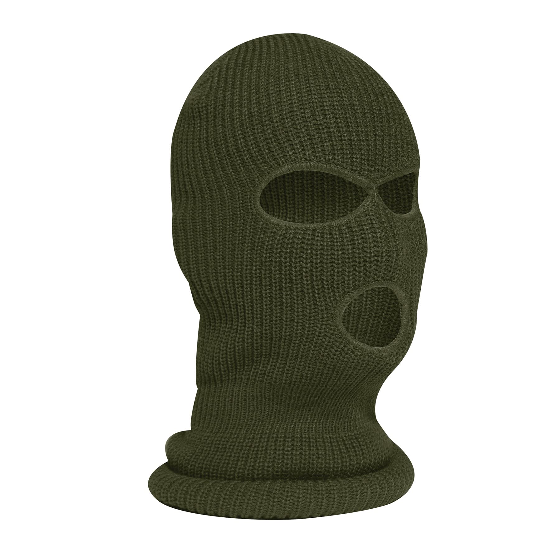 Fine Knit Three Hole Face Covering - 3 Hole Beanie Balaclava Ski Mask for Cold Weather